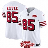 Men & Women & Youth San Francisco 49ers #85 George Kittle White 2023 F.U.S.E. NFC West Champions Patch Alternate Jersey,baseball caps,new era cap wholesale,wholesale hats